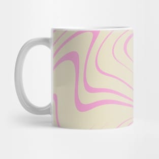 Retro Pink Cream 70s Spiral Abstract Mug